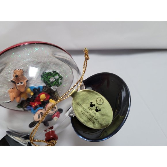 Mickey Mouse 2008 Snow Globe Ornament A LOVE LIKE SNOW OTHER Bradford #A0278 COA - Picture 6 of 10